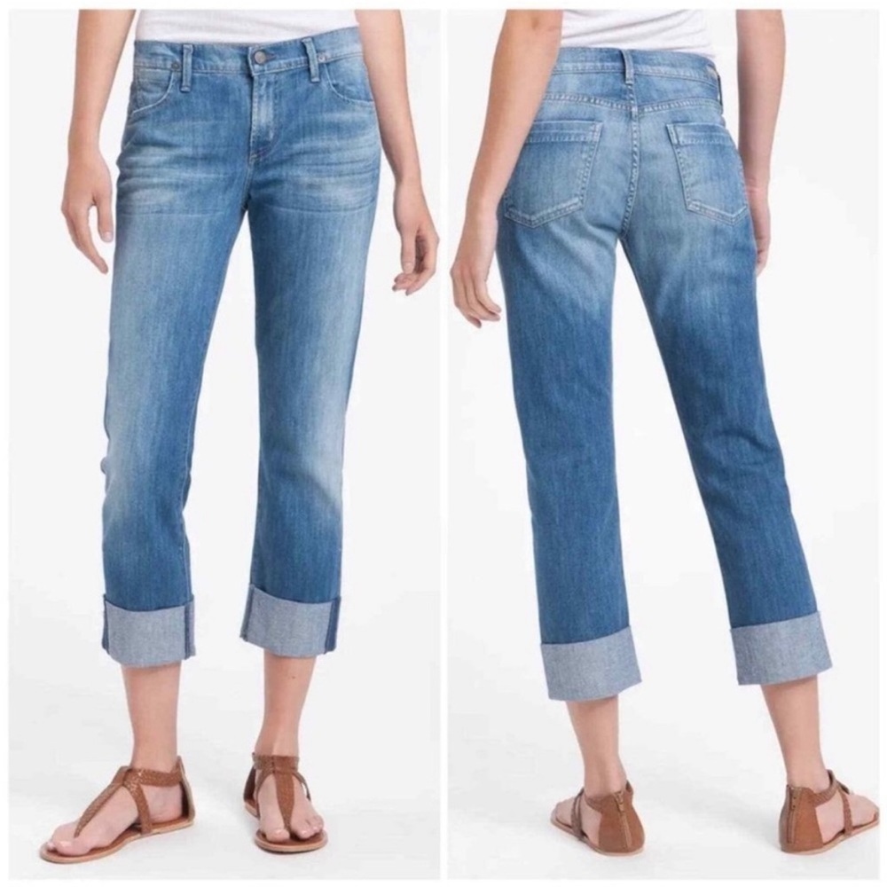 Citizens of Hunanity COH Dani Cropped Straight Leg Cuffed Denim Jeans